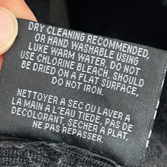 VTG Demetre Pullover Sweater Mens Medium Black Knit 1/4 Zip Wool Blend Hong Kong - Picture 7 of 14